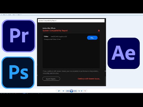 How to Fix Unsupported Video Driver Intel HD Graphics 4000  Premiere Pro | After Effects | Photoshop