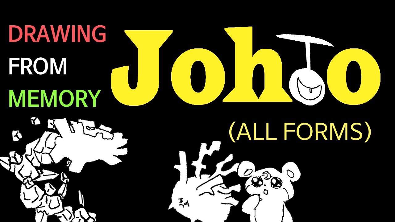 Drawing all Johto Pokemon from memory (including all forms)