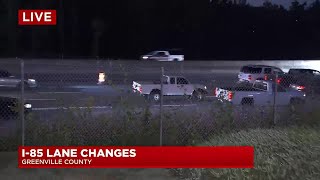 Lane changes on I-85 near Pelham Road