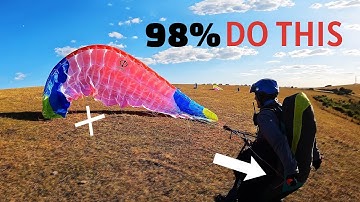 Klassieke PARAGLIDING FOUT - doe je DIT? (Veiligheidstips voor paraglidercontrole)