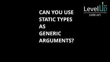 Can you use static types as generic arguments in C#? (Joke Video)