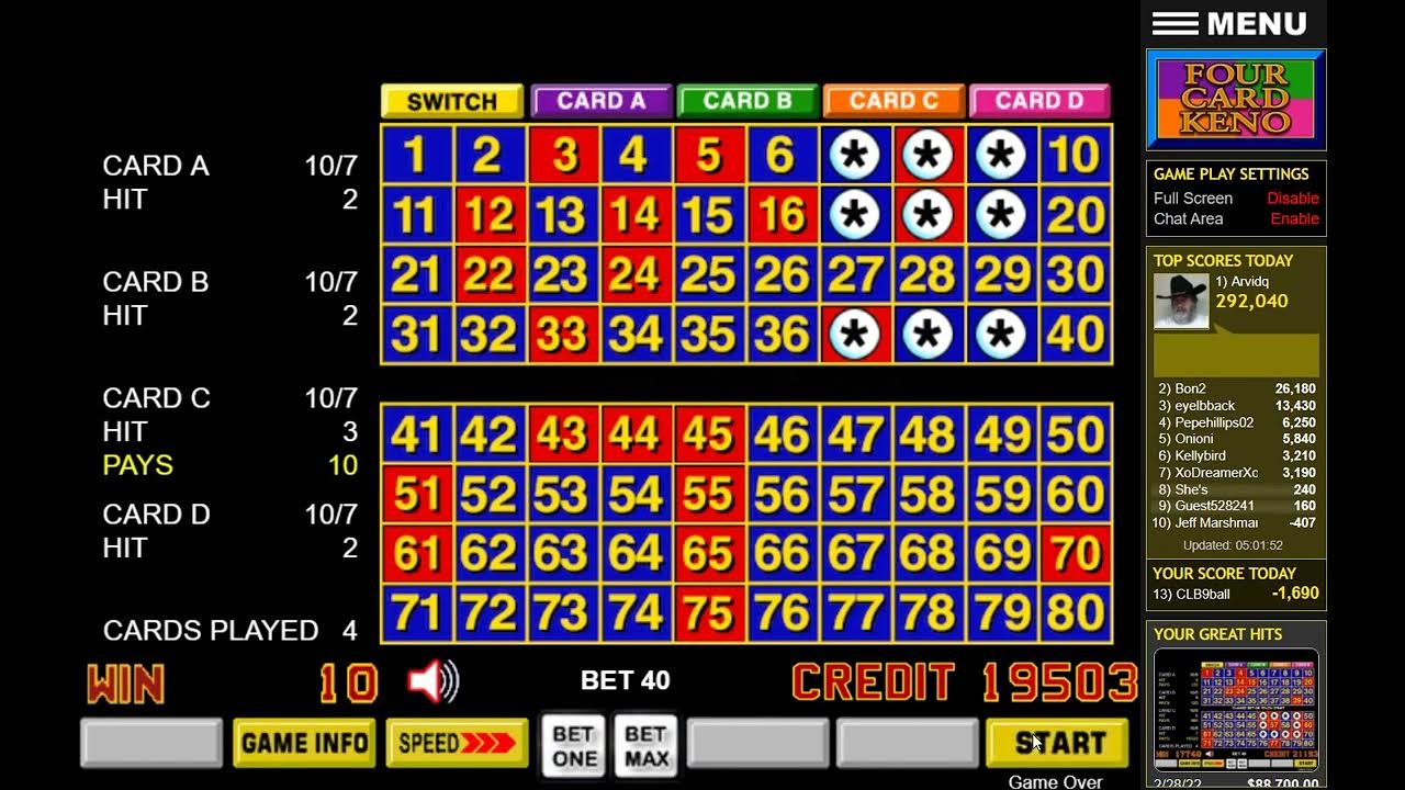 four-card-keno-7-spots-patterns-youtube