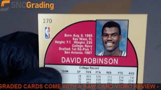 SNC Grading:1990 NBA HOOPS DAVID ROBINSON #270 ROOKIE OF THE YEAR REVIEW(1635794508942)
