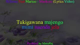 Download Lagu Billnass Feat Marioo  - Maokoto(Lyrics Video) MP3