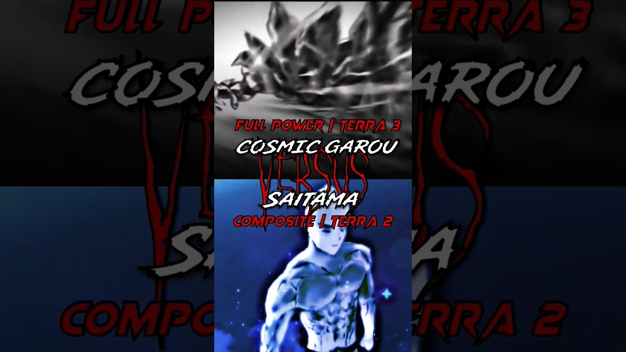 Cosmic Garou Terra 3 Vs Saitama Terra 2 #onepunchman #garou