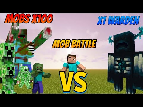 Minecraft Minecraft mob battle Minecraft one block more battle video funny mock battle video