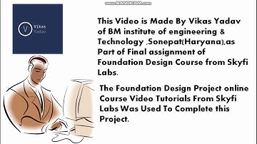 Foundation Design   Project assignment for Skyfi Labs online course   by VikasYadav
