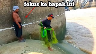 NETS FISHING ...JALA IKAN DI PINTU AIR BENDUNG GERAK DAPAT BANYAK IKAN MAHAL  || IKHTIAR MANCING IM