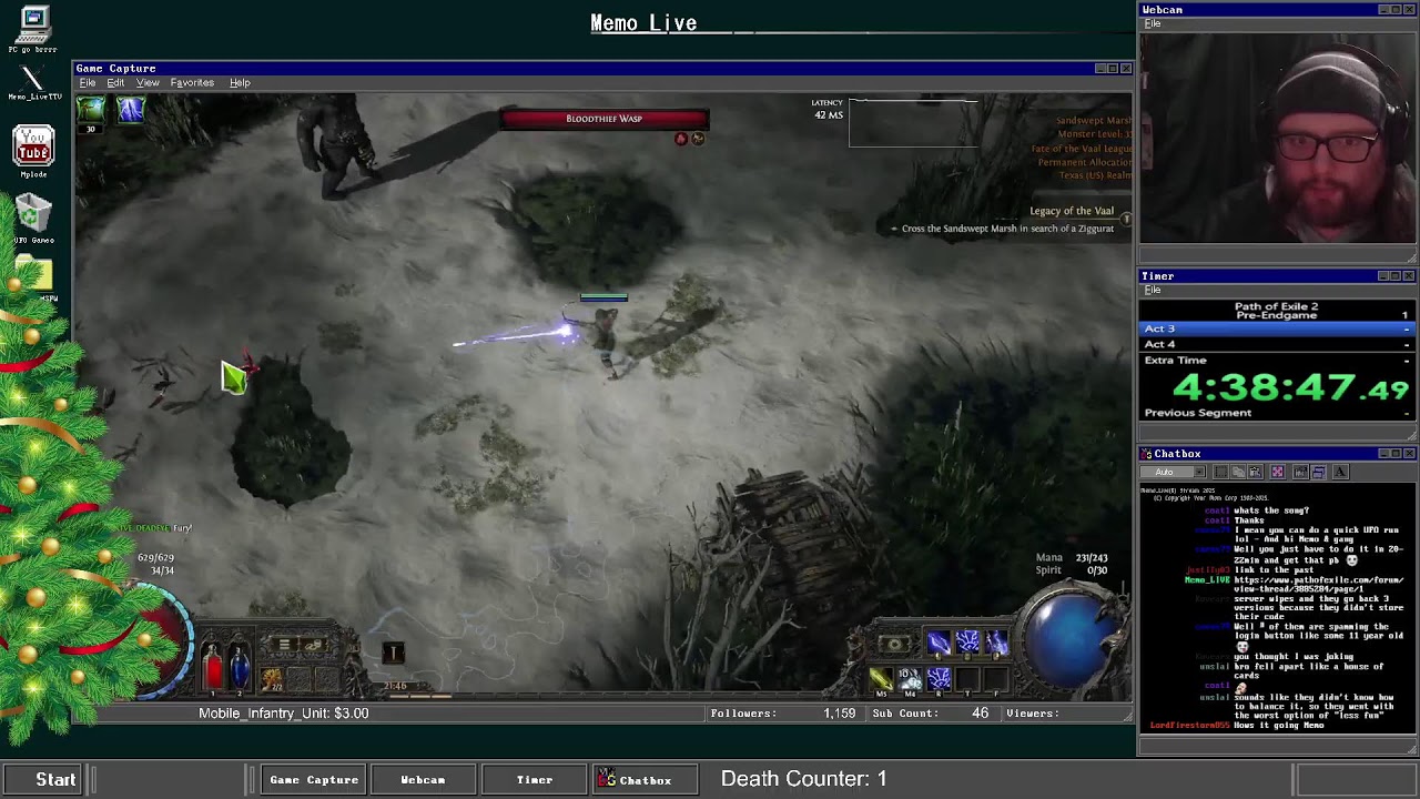 Deadeye Ice Shot | Speedrun | Each Death = 1 gifted sub