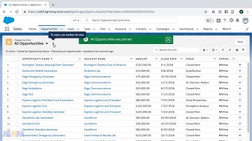 Salesforce Quick Tip - Pinning a List View