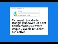 Comment résoudre le triangle jaune avec un point d’exclamation sur votre disque C.