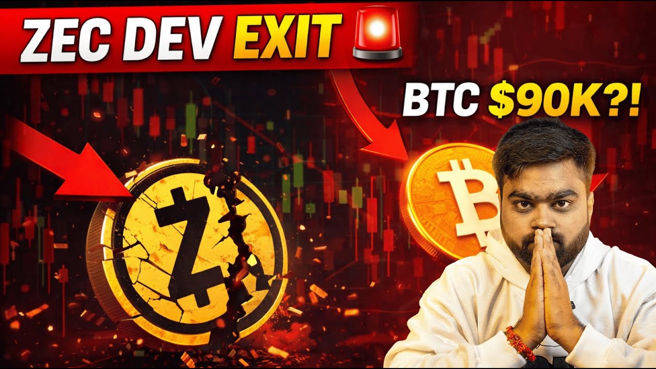 Zcash Devs Quit 😱 BTC Crashes to 90K | Is This the Bottom or More Pain ...