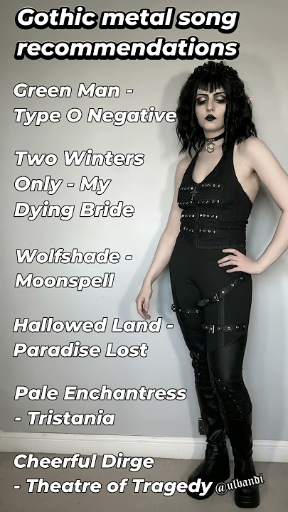 gothic metal recommendations  🦇 #goth #postpunk #tradgoth #darkwave #music #gothrock #playlist