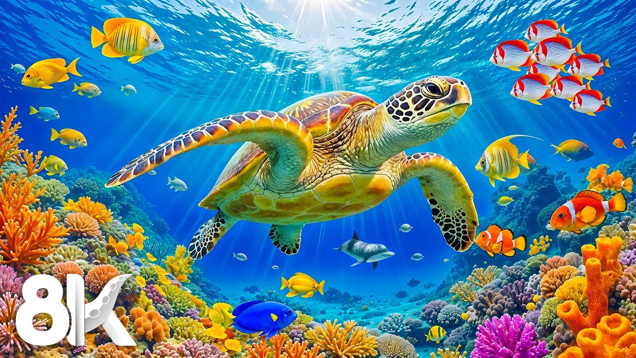 Ocean Serenity 8K – Dive Into a Calm and Colorful Underwater World for Relaxation