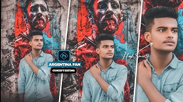 Argentina fan concept editing toturial in photoshop mobile  | ps touch tutorial | Rafsan Editz