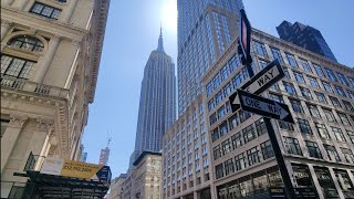 【4K】5th Avenue: New York City Library to Empire State Building 3PM: Random Walker