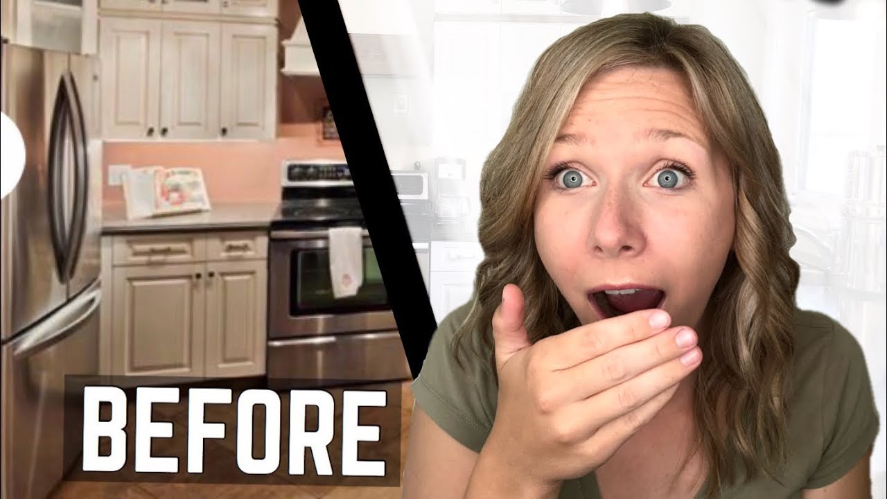 CHEAP DIY KITCHEN TRANFORMATION - YouTube