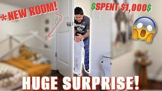 SURPRISING OUR TODDLER WITH A NEW ROOM! *SHOPPING, SETTING UP, HIS REACTION*