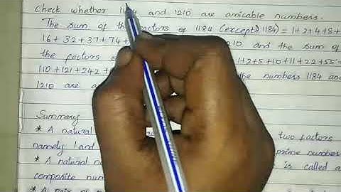 Check whether 1184 and 1210 are amicable numbers.