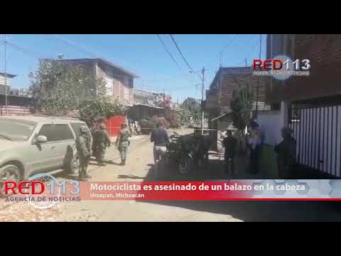 VIDEO Motociclista es asesinado de un balazo en la cabeza en Uruapan