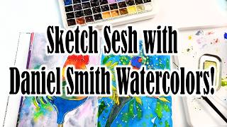 Sketch Sesh Time! Painting with my Daniel Smith Watercolors - Sketchbook Spreads!