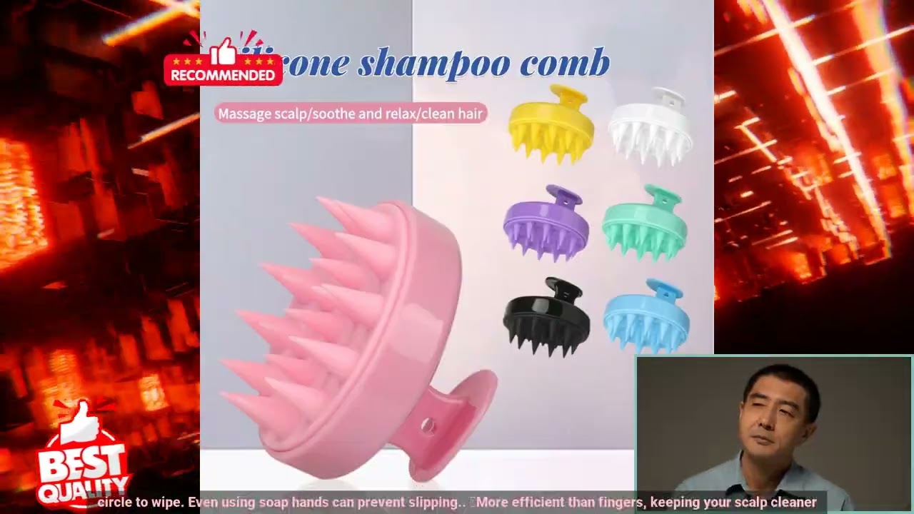 3256805809211540 Silicone Shampoo Brush Clean The Scalp Thoroughly Scalp Massage Easy F