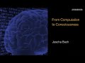 From Computation to Consciousness .  Cognitive Architectures.  - Joscha Bach.