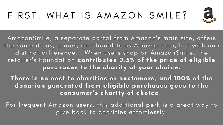 Amazon Smile Tutorial