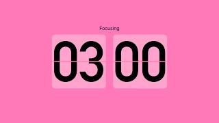 3 minute countdown, Timer & alarm flip clock.