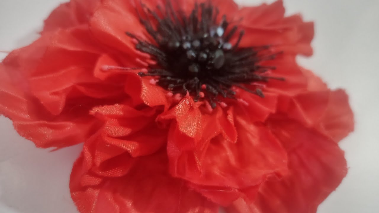 اموزش گل پارچه ای شقایق