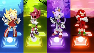 Super Amy Rose  Knuckles Sonic  Amy Exe Sonic  Blaze The Cat Sonic. Tiles Hop EDM Rush