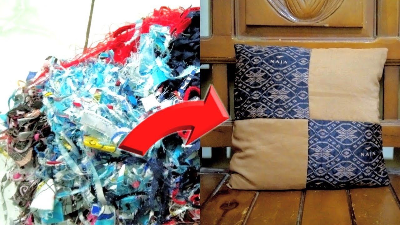 Cara membuat bantal dari kain perca Memanfaatkan 
