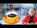 Creamy italian hot chocolate  kitchen on the cliff with giovanna bellia lamarca