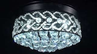 Ds-Fh61Black Heart-Shaped Crystal Invisible Fan Light Display Video