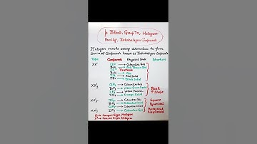 p block Group 7a Halogen Family Interhalogen Compound ||Easygrasping24 #youtubeshorts #shorts