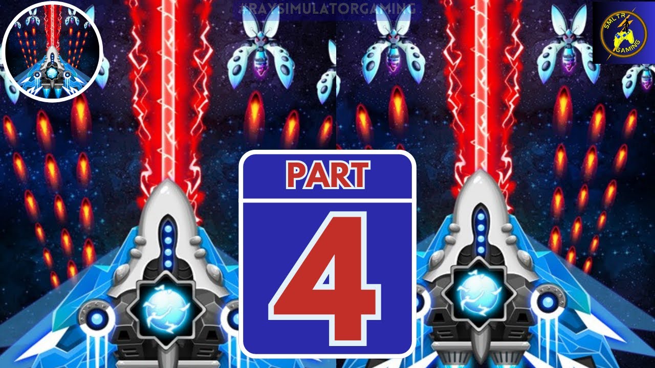 Space shooter Galaxy attack Gameplay Walkthrough war4 (iOS,Android