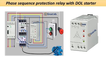 Phase Sequence relay with DOL starter l #circuitinfo #trending #electrical