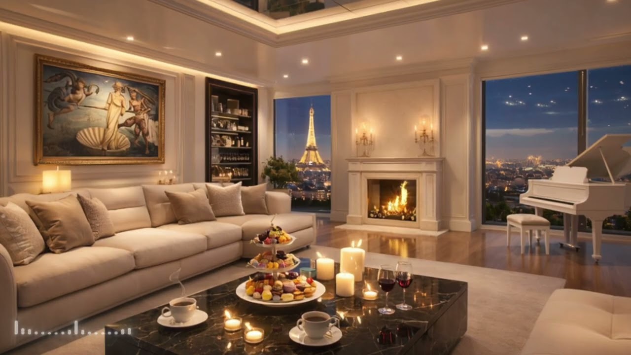 Soothing of Sleep Jazz Piano Music - Relaxing Instrumental Music at Night Paris Executive Lounge