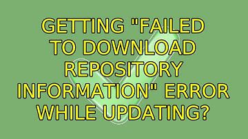 Ubuntu: Getting "Failed to download repository information" error while updating?