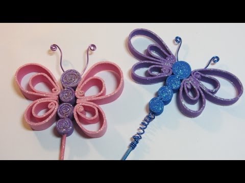 Tutorial: Butterflies made ​​of craft foam. Mariposas de goma eva.