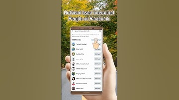 How to unfriend least interacted people on Facebook