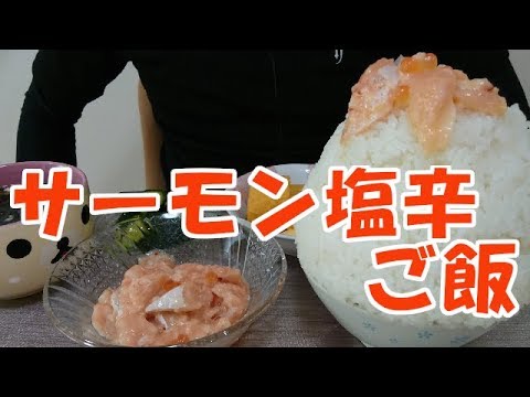 【飯動画】サーモン塩辛ご飯 / shio-koji marinated salmon【咀嚼音/Eating Sounds】