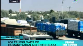Truckloads of Humanitarian Aid Enter Gaza