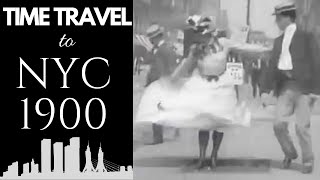 Rare Footage of New York City Circa 1900 | Black & White Film With Immersive Sound