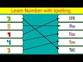 number with spelling ll How to learn 1-10 number with spelling easyli ll Cartoon's tail ll🙏🙏🏻