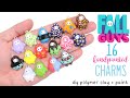 How to DIY 16 different Hand painted Fall Guys Charms Polymer Clay Tutorial