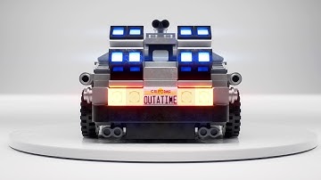 LEGO Back to the Future DeLorean Showcase (Blender Animation)
