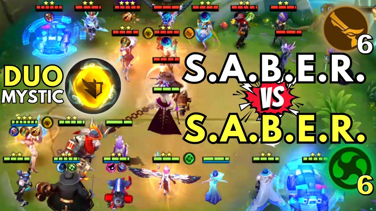 S.A.B.E.R. MYSTIC VS S.A.B.E.R. MYSTIC!! 6 ROBOT BUAT KERUSUHAN!! MAGIC CHESS  SEASON 14 