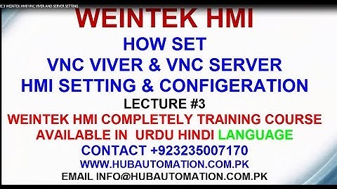 HOW TO DO SETTING WEINTEK HMI VNC VIVER AND VNC SERVER SETTING URDU HINDI LECTURE 3