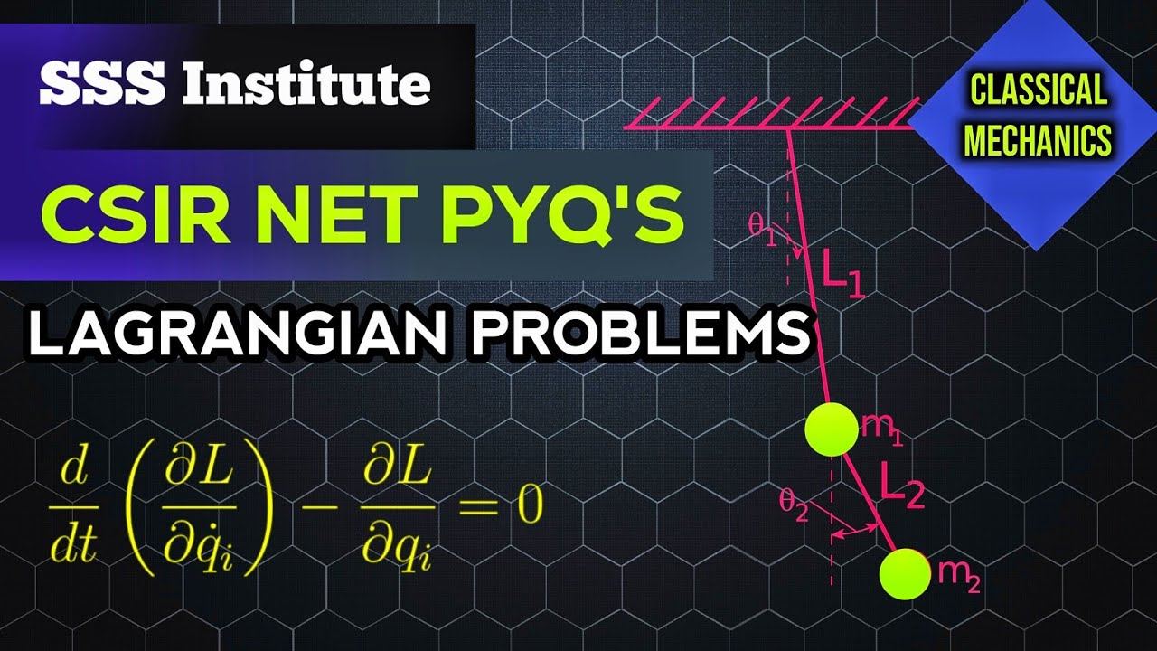 LAGRANGIAN CSIR NET Previous Year Questions Solution | CLASSICAL ...